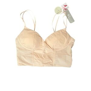 NWT Neiwai Ballet Ruched Bra Top Sweet Apricot Size Small 34A/34AA Reg. $98